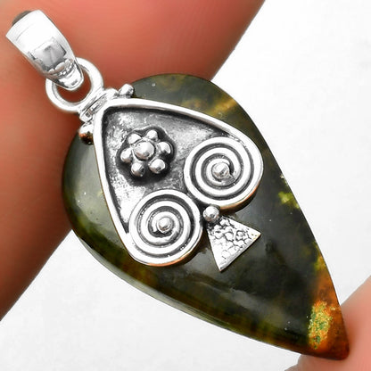 Natural Chrome Chalcedony Pendant P-1388 SDP113207