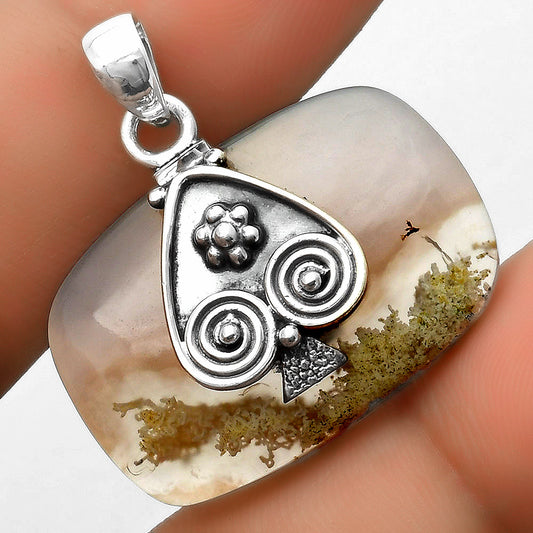 Natural Horse Canyon Moss Agate Pendant P-1388 SDP113221