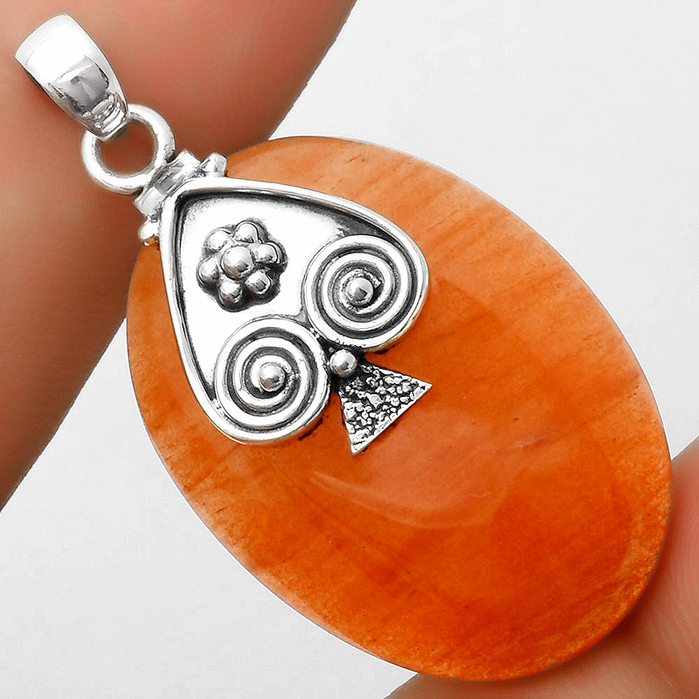 Natural Orange Aventurine Pendant P-1388 SDP113225