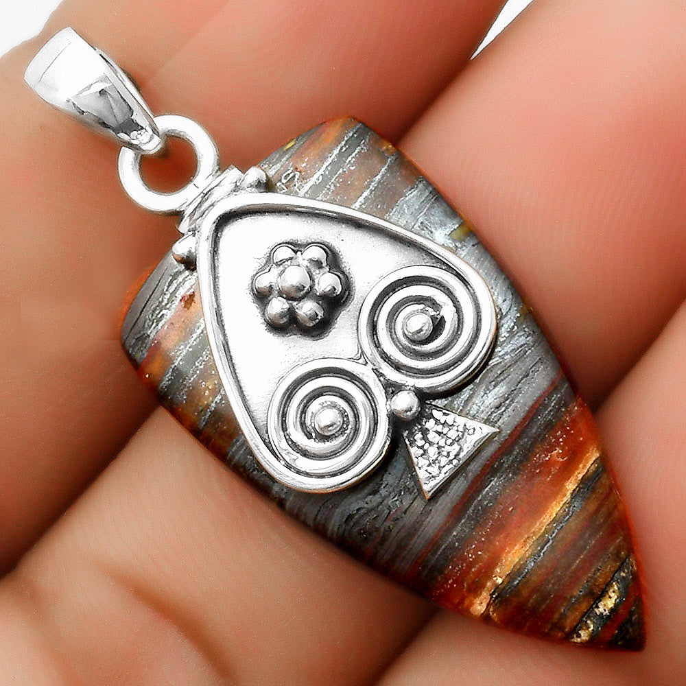 Natural Iron Tiger Eye Pendant P-1388 SDP113229