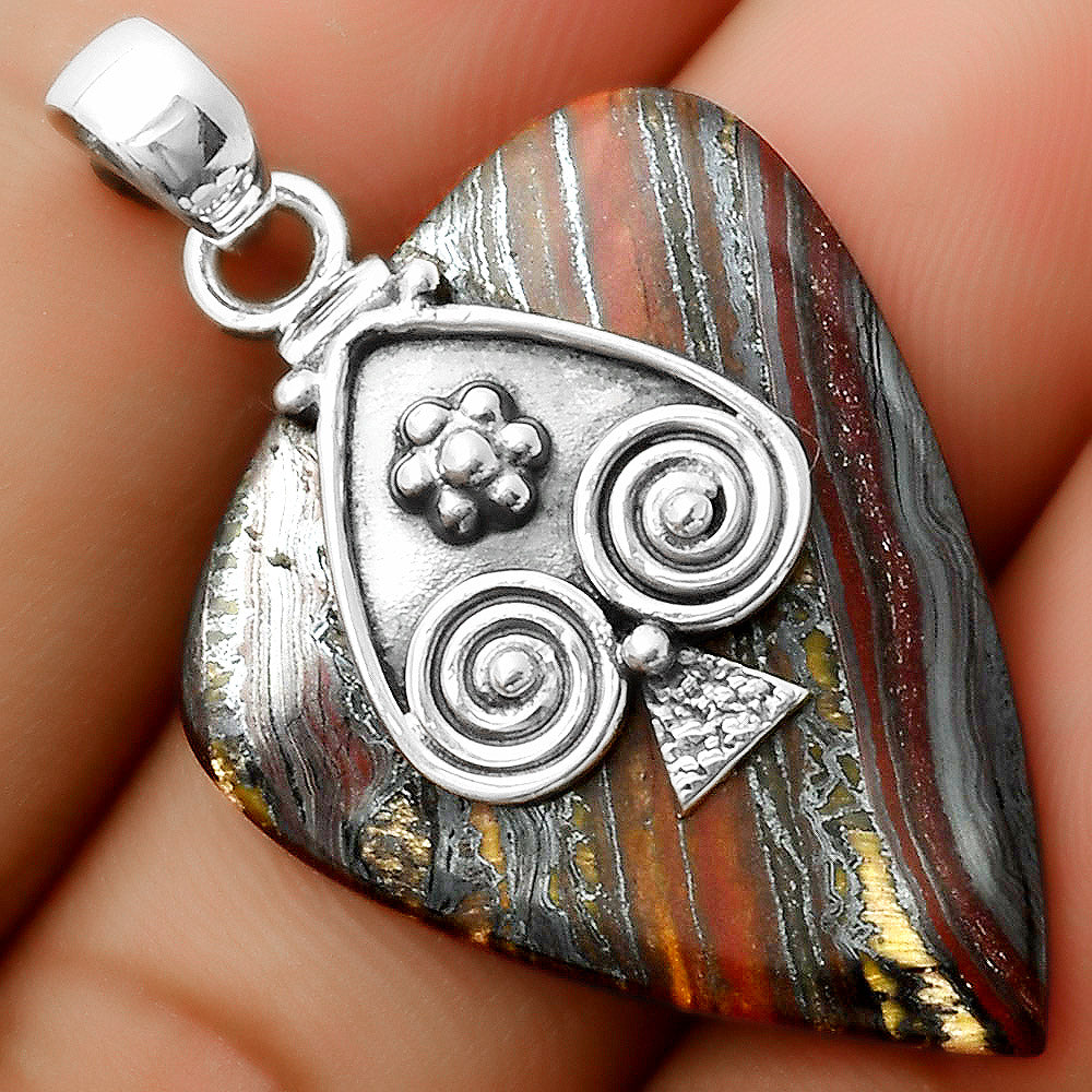 Natural Iron Tiger Eye Pendant P-1388 SDP113231
