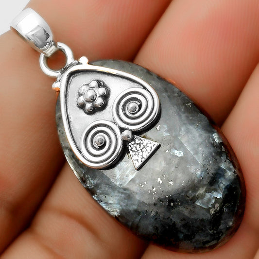 Larvikite Stone - Black Moonstone Pendant P-1388 SDP113232