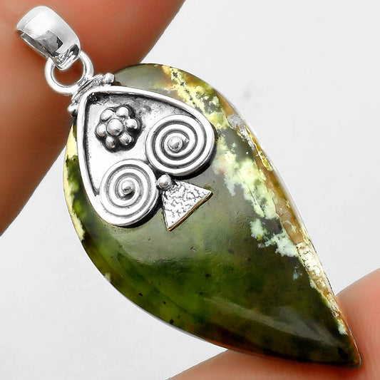 Natural Chrome Chalcedony Pendant P-1388 SDP113237