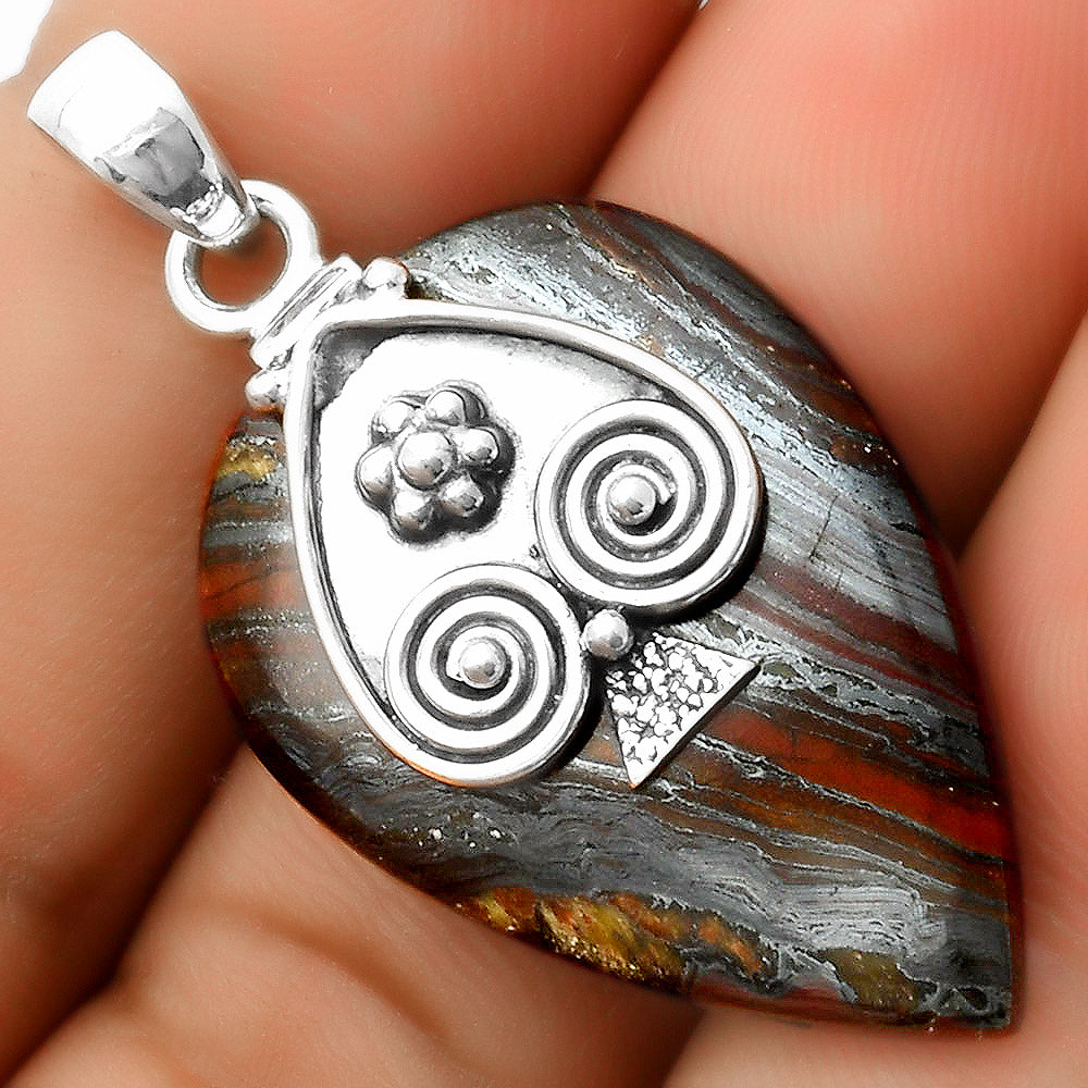 Natural Iron Tiger Eye Pendant P-1388 SDP113241