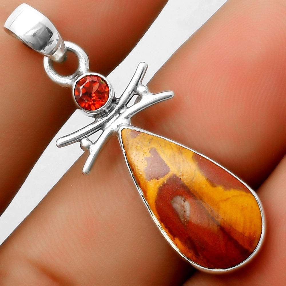 Natural Noreena Jasper & Garnet Pendant P-1243 SDP113279