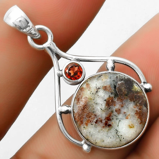 Natural Astrophyllite Russia & Garnet Pendant P-1575 SDP113485