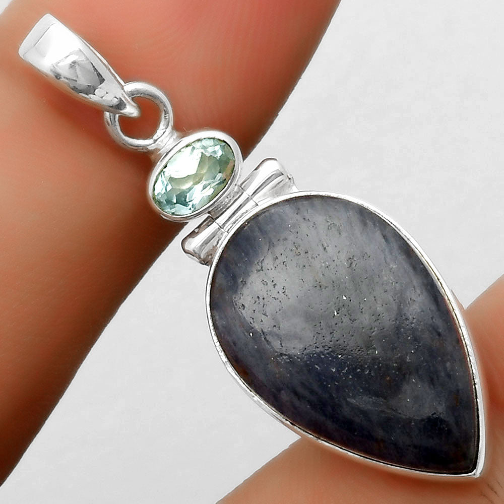 Purple Aventurine & Sky Blue Topaz Pendant P-1108 SDP113559