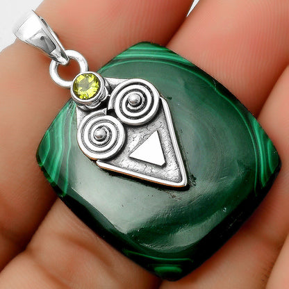 Malachite Eye - Congo & Green Onyx Pendant P-1247 SDP113633
