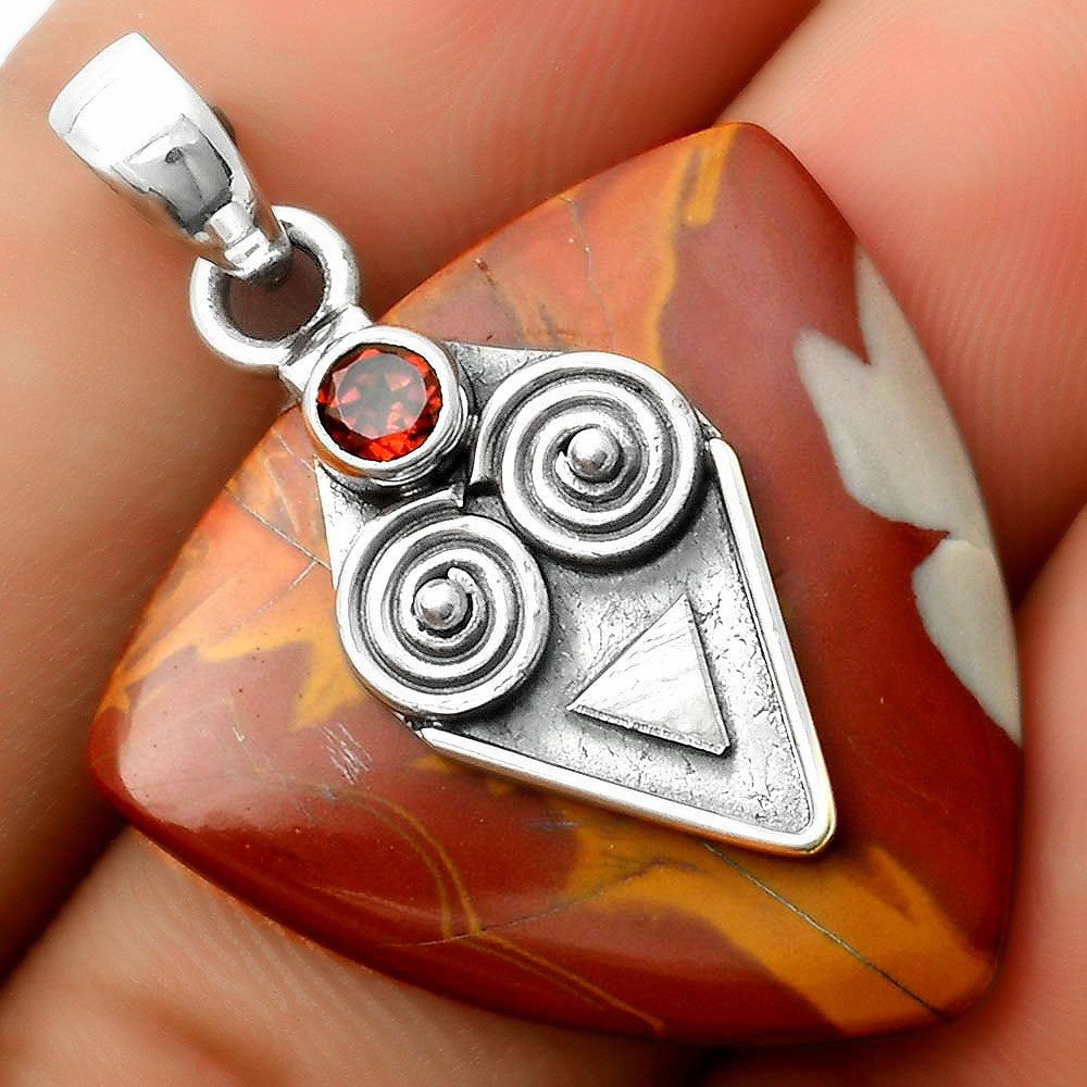 Natural Noreena Jasper & Garnet Pendant P-1247 SDP113635