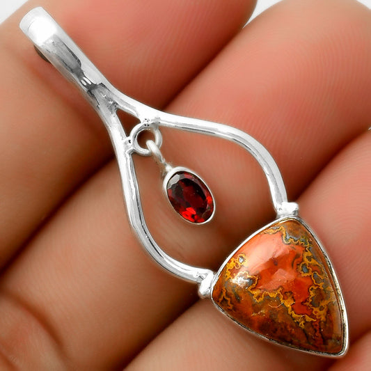Rare Cady Mountain Agate & Garnet Pendant P-1648 SDP113679