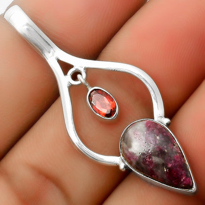 Natural Tourmaline Quartz & Garnet Pendant P-1648 SDP113708
