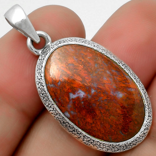 Natural Red Moss Agate Pendant P-1538 SDP113788