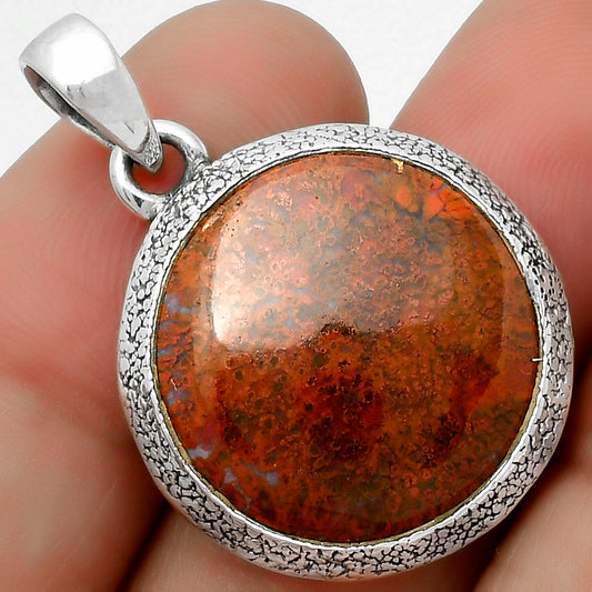 Natural Red Moss Agate Pendant P-1538 SDP113789