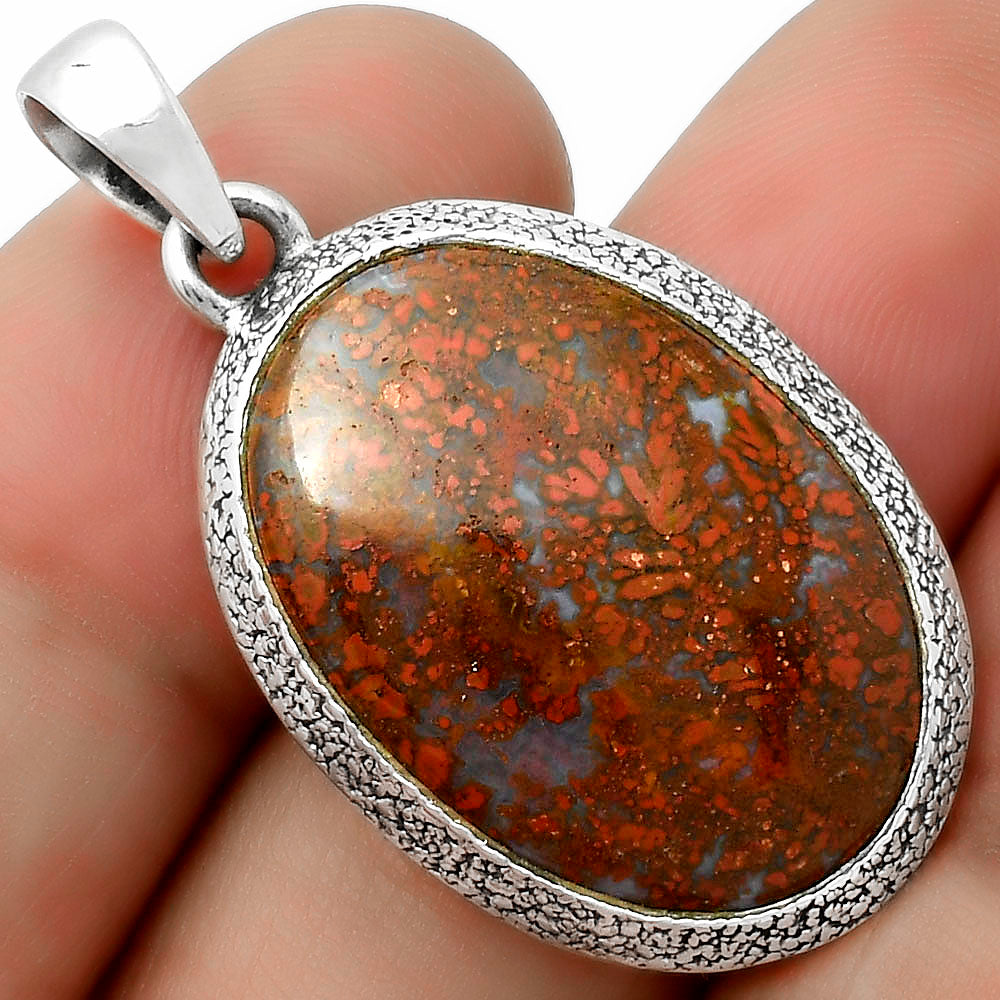 Natural Red Moss Agate Pendant P-1538 SDP113823
