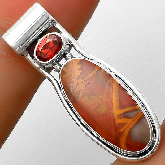 Natural Noreena Jasper & Garnet Pendant P-1130 SDP114451