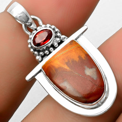 Natural Noreena Jasper & Garnet Pendant P-1289 SDP114494