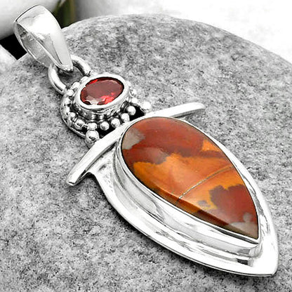 Natural Noreena Jasper & Garnet Pendant P-1289 SDP114503