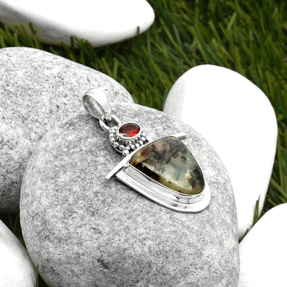 Natural Astrophyllite Russia & Garnet Pendant P-1289 SDP114505