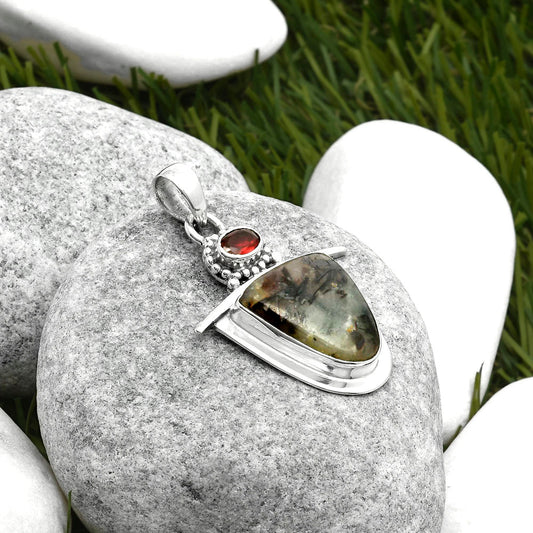 Natural Astrophyllite Russia & Garnet Pendant P-1289 SDP114505