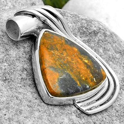Natural Indian Blanket Jasper Pendant P-1432 SDP114540