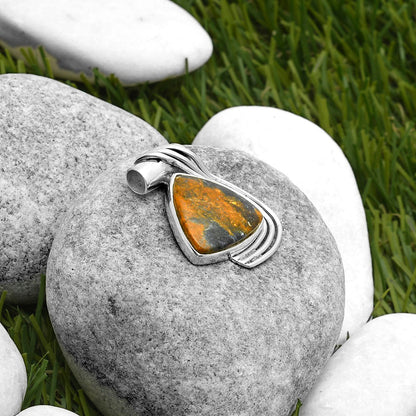 Natural Indian Blanket Jasper Pendant P-1432 SDP114540