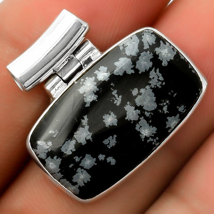 Natural Snow Flake Obsidian Pendant P-1621 SDP114549
