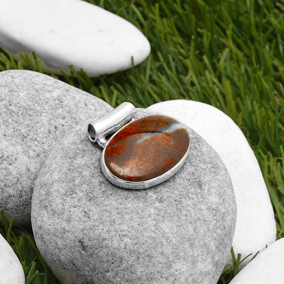 Natural Red Moss Agate Pendant P-1259 SDP114551