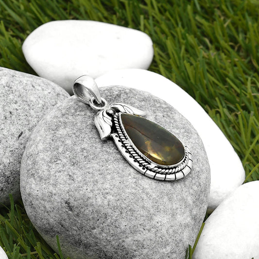 Natural Chrome Chalcedony Pendant P-1567 SDP114590