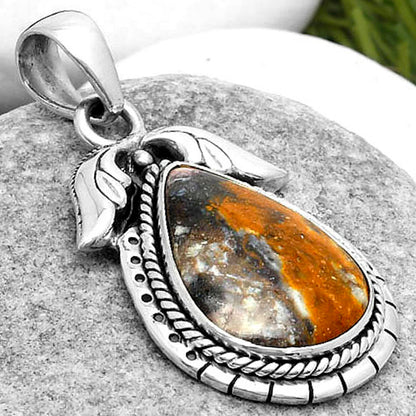Natural Indian Blanket Jasper Pendant P-1567 SDP114599