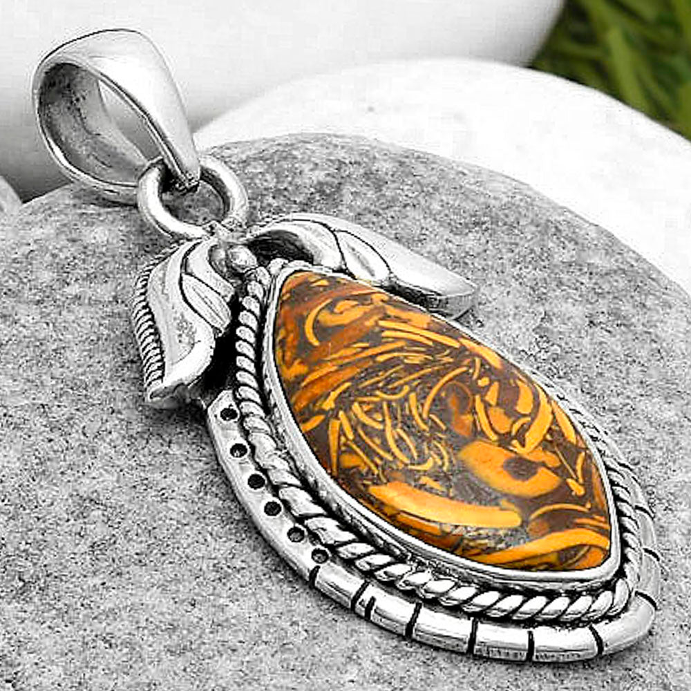 Natural Coquina Fossil Jasper - India Pendant P-1567 SDP114605