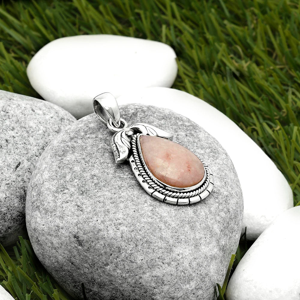 Natural Pink Scolecite Pendant P-1567 SDP114606