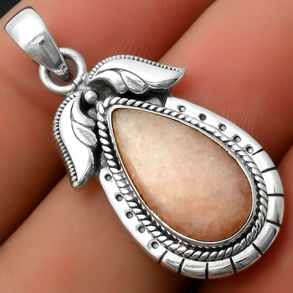 Natural Pink Scolecite Pendant P-1567 SDP114607