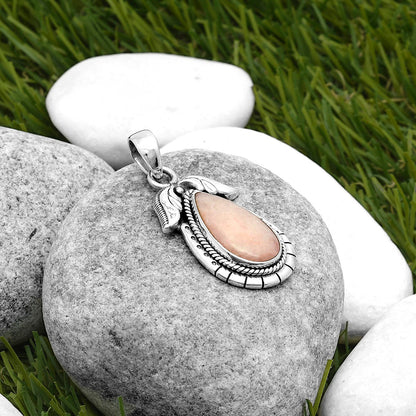 Natural Pink Scolecite Pendant P-1567 SDP114607
