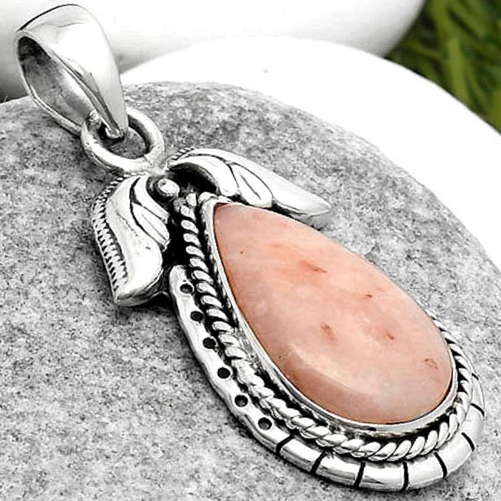 Natural Pink Scolecite Pendant P-1567 SDP114608