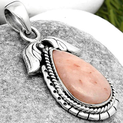 Natural Pink Scolecite Pendant P-1567 SDP114608