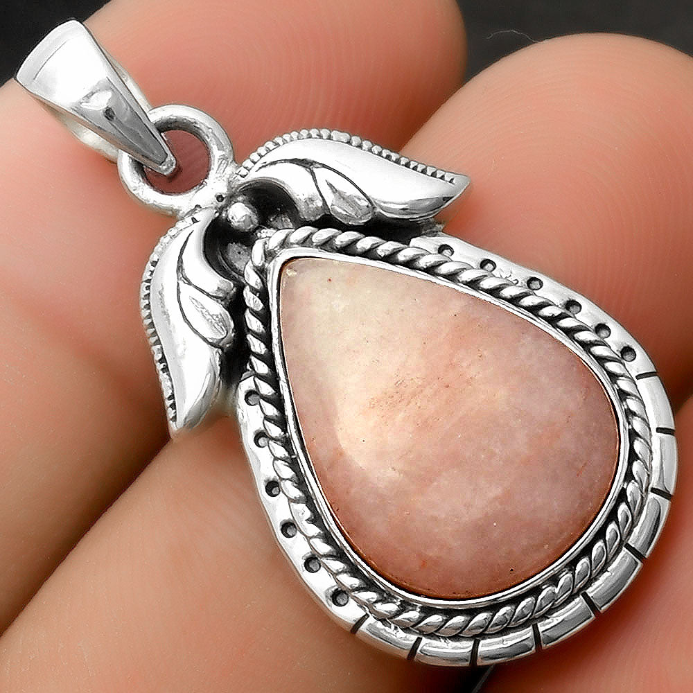 Natural Pink Scolecite Pendant P-1567 SDP114610