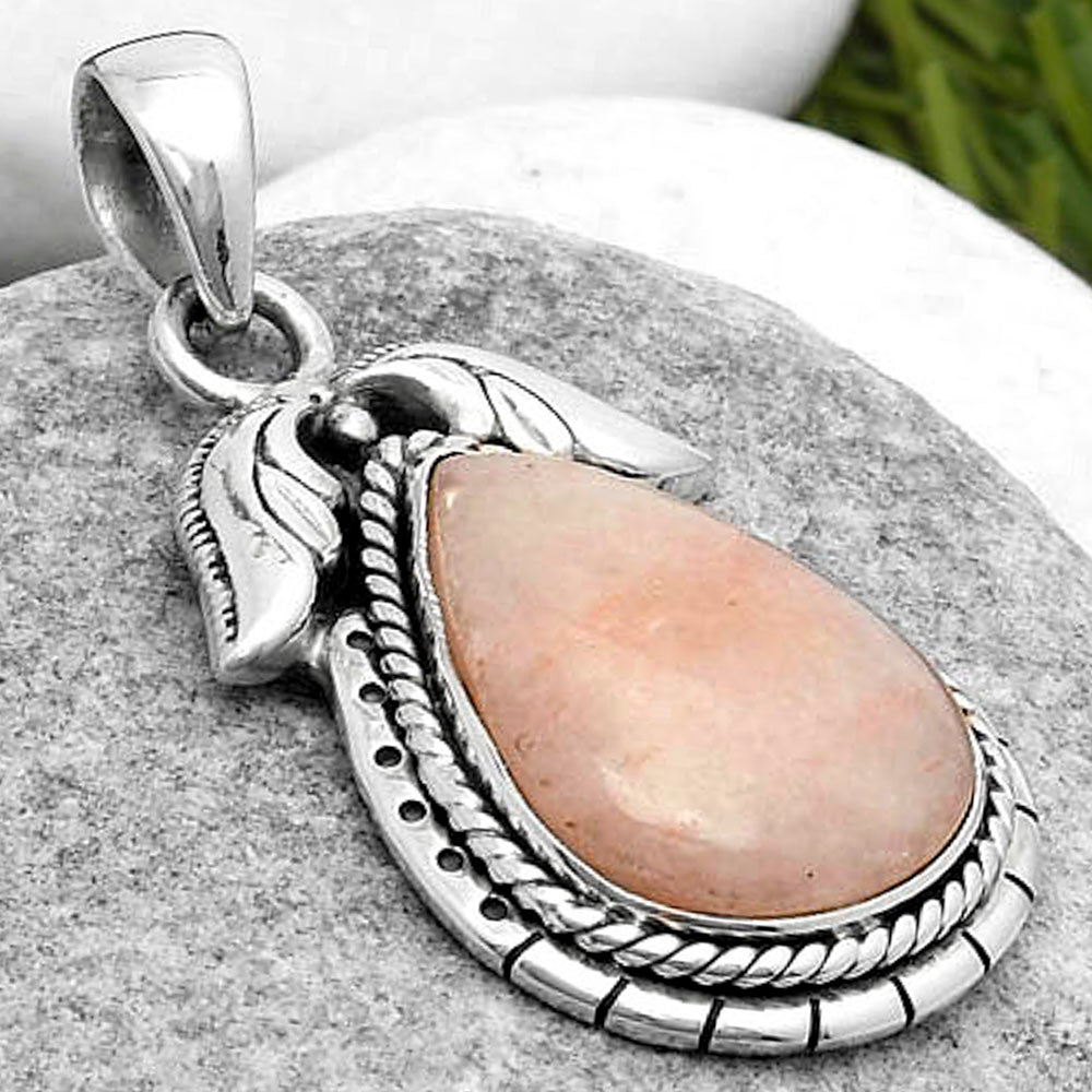Natural Pink Scolecite Pendant P-1567 SDP114610