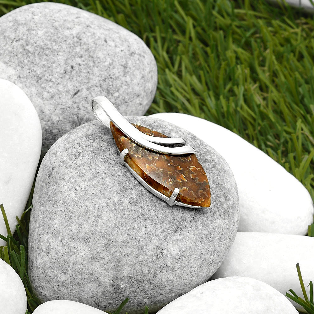 Natural Sutured Ammonite - Madagascar Pendant P-1165 SDP114808