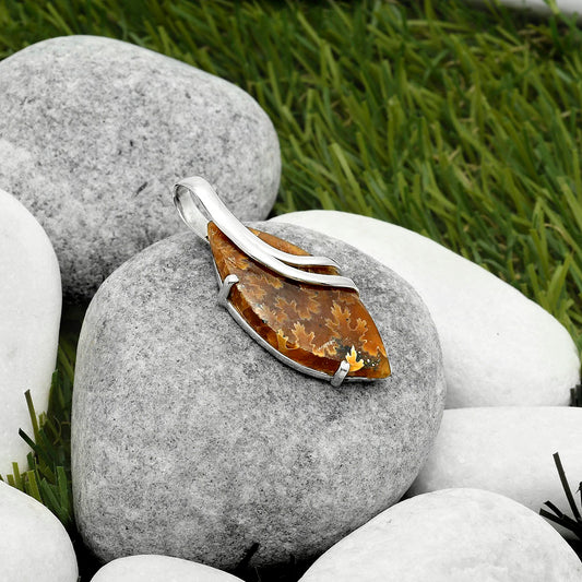 Natural Sutured Ammonite - Madagascar Pendant P-1165 SDP114833