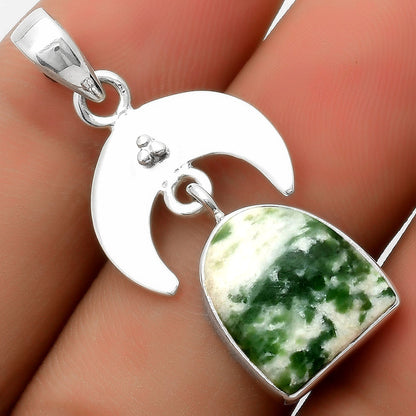 Crescent Moon - Natural Dioptase Pendant P-1133 SDP114898