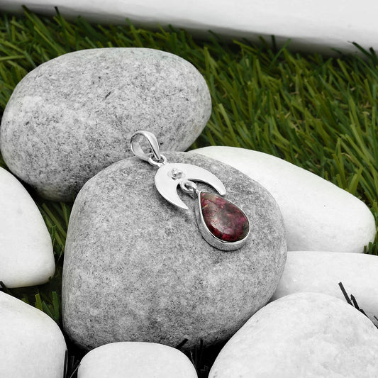Crescent Moon - Tourmaline Quartz Pendant P-1133 SDP114899
