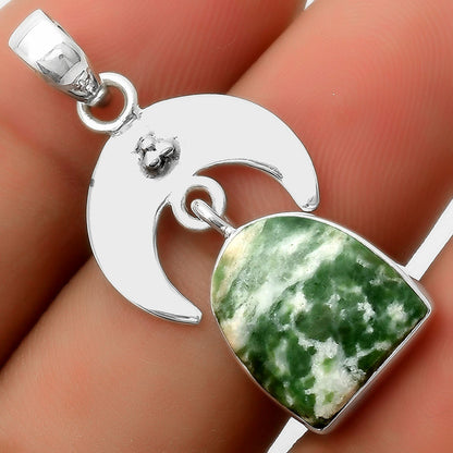 Crescent Moon - Natural Dioptase Pendant P-1133 SDP114904