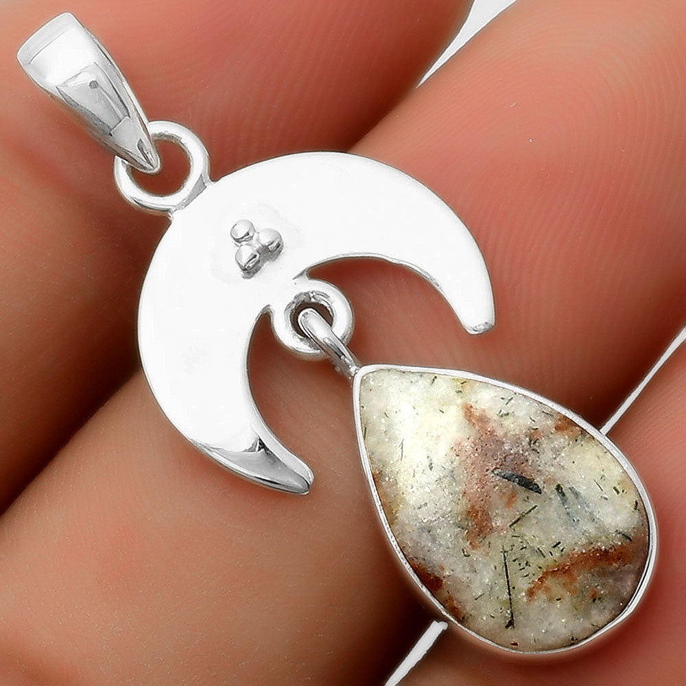 Crescent Moon Astrophyllite Russia Pendant P-1133 SDP114908