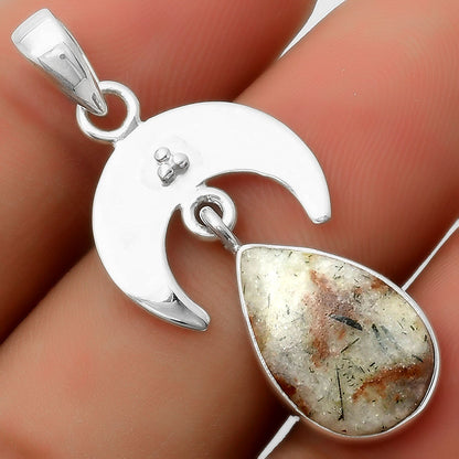 Crescent Moon Astrophyllite Russia Pendant P-1133 SDP114908
