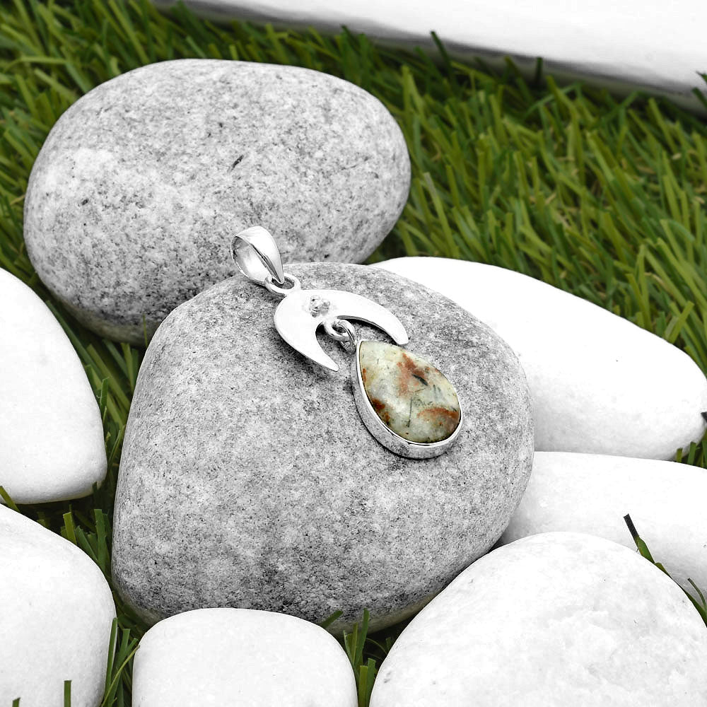 Crescent Moon Astrophyllite Russia Pendant P-1133 SDP114908