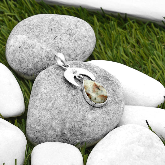 Crescent Moon Astrophyllite Russia Pendant P-1133 SDP114908