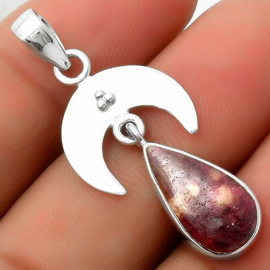 Crescent Moon - Tourmaline Quartz Pendant P-1133 SDP114913