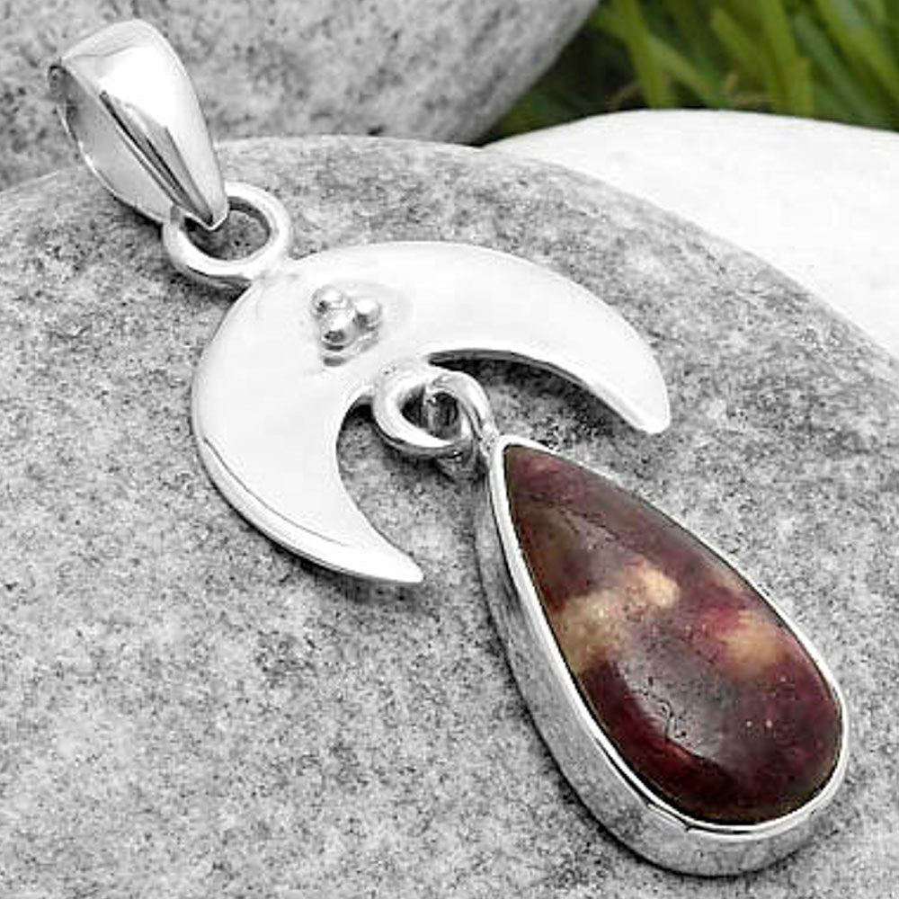 Crescent Moon - Tourmaline Quartz Pendant P-1133 SDP114913