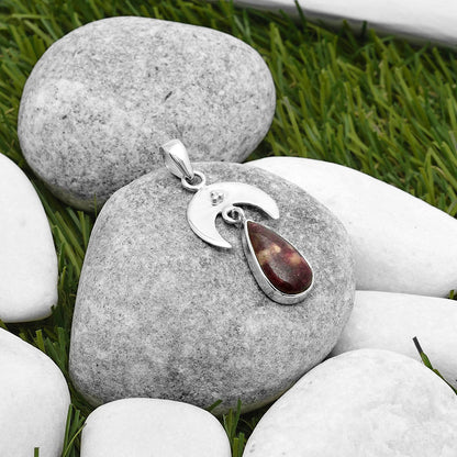 Crescent Moon - Tourmaline Quartz Pendant P-1133 SDP114913