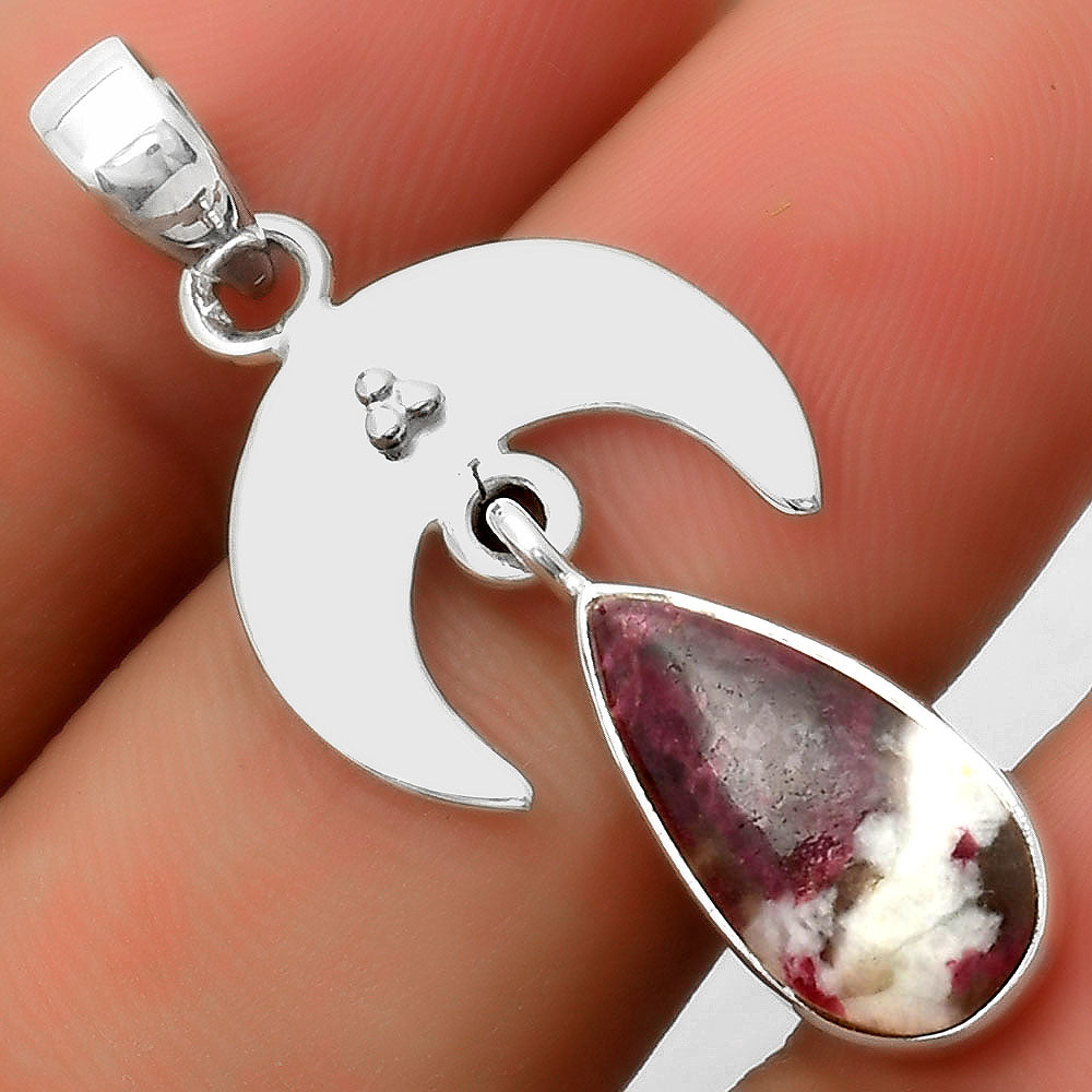 Crescent Moon - Tourmaline Quartz Pendant P-1133 SDP114923